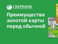 Kreditkort Sberbank Gold: villkor och privilegier